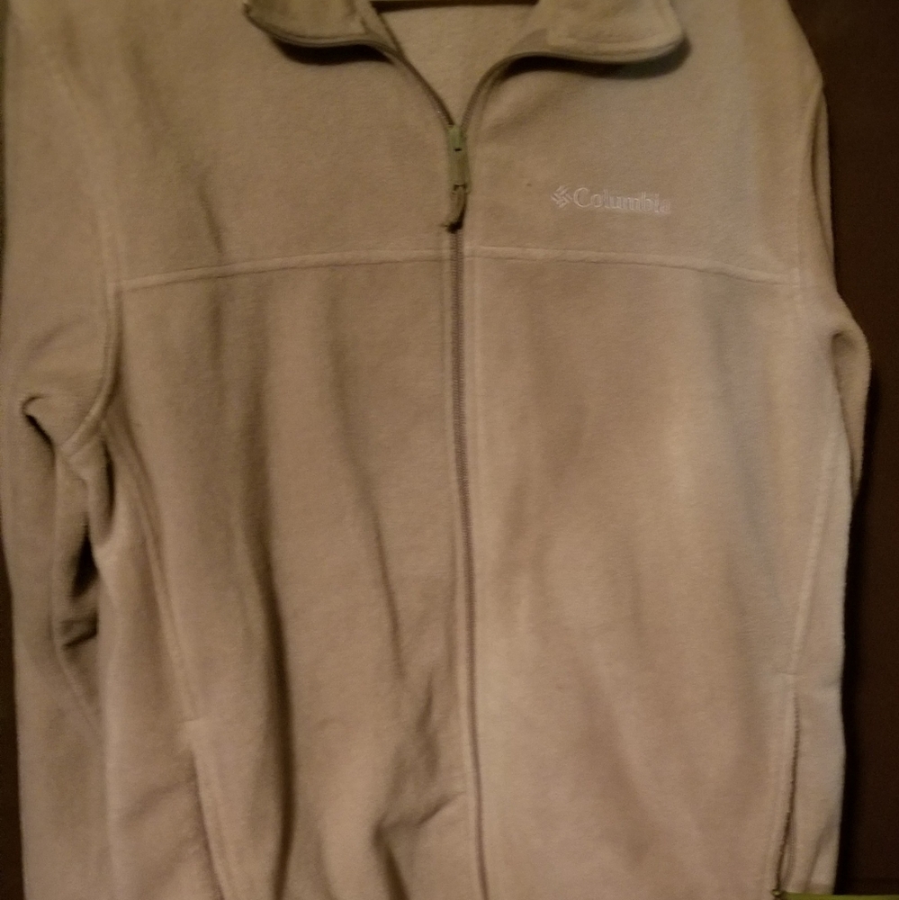 Columbia Tan Zip Up Jacket Sz Medium